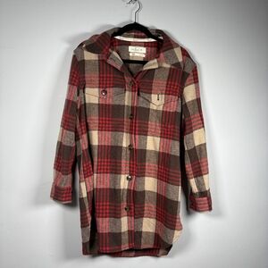 Pendleton Red and Brown Plaid Utility Jacket
